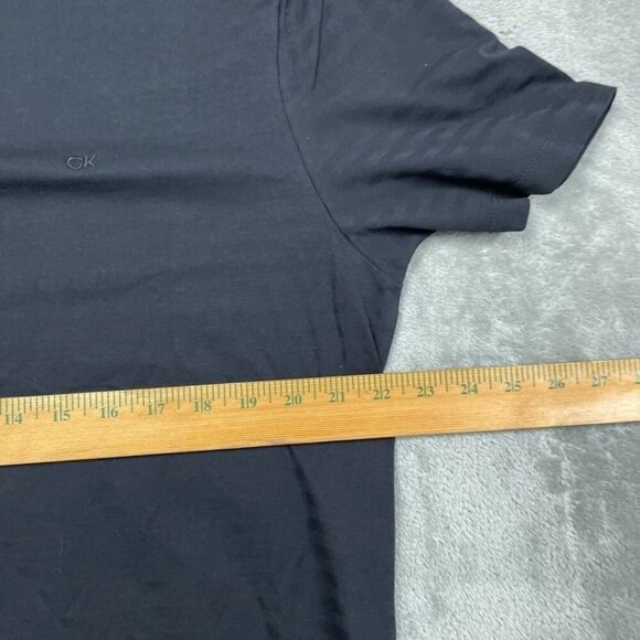 Calvin Klein Mens Black Cotton T-Shirt Size L Crew Neck a0680 - Picture 4 of 7